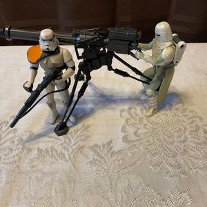 Vintage 1990’s Star Wars Snowtrooper Commander and Stormtrooper Action Figures